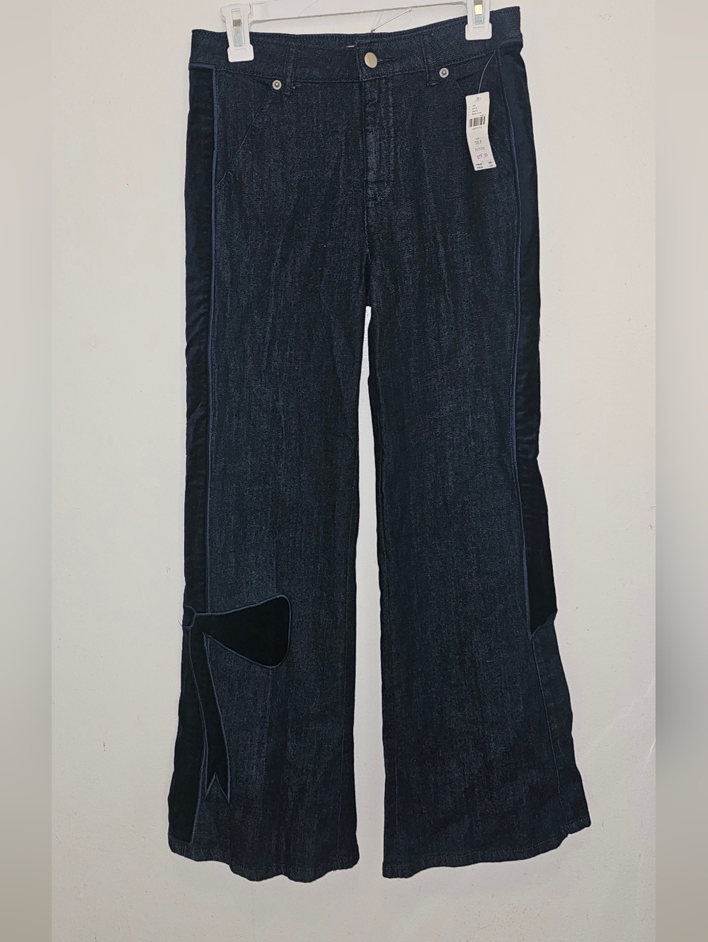 Maeve Velvet Bow Flare Jeans 28P - Picture 3 of 5
